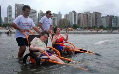 São Paulo só tem uma praia totalmente acessível a pessoas com deficiência