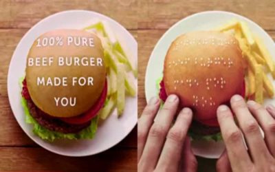 Campanha publicitária mostra Hamburguer Braille para mais de 800 mil pessoas