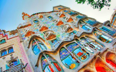 Bengalando na Casa Batló de Antoni Gaudi em Barcelona