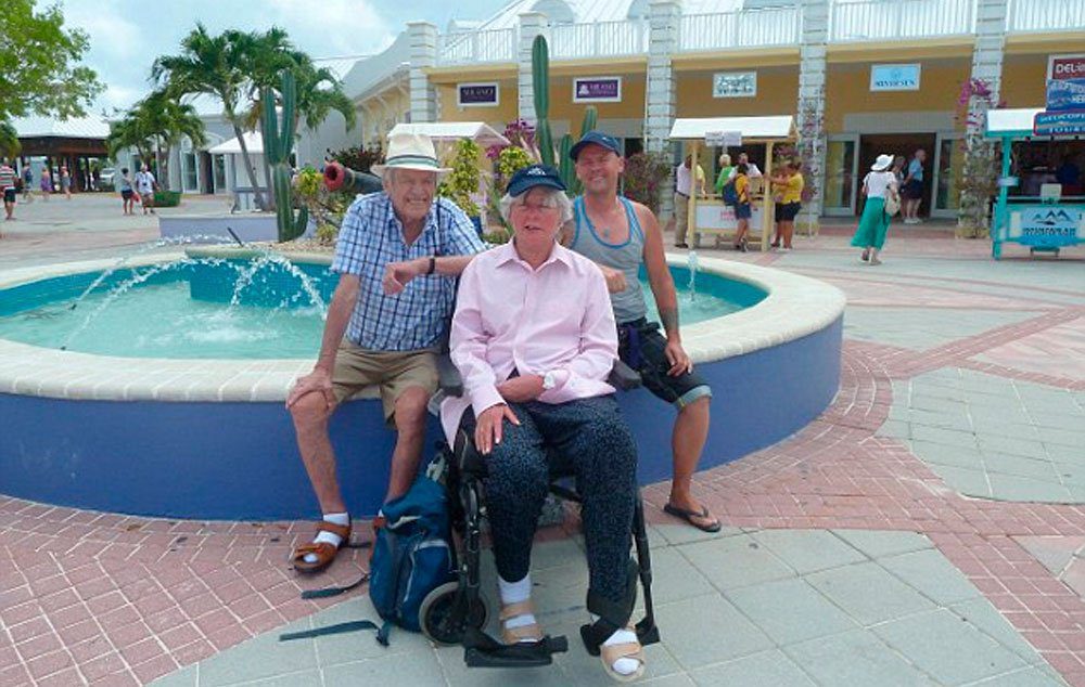 WIlliam Greaves with wife Suzanne and son Nick on their P&O Caribbean Cruise