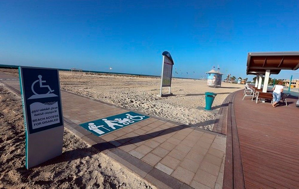 Roll-on access: the new wheelchair-friendly path at Kite Beach in Dubai.