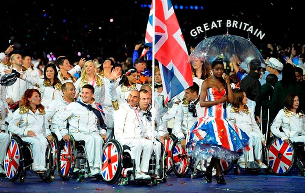 Team GB at the London 2012 Paralympic Games opening ceremony