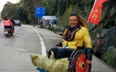 Man is on mission to cross China by wheelchair, has traveled 2,800km from Beijing to Fuzhou in 566 days