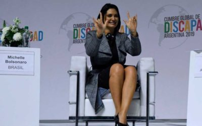 Michelle Bolsonaro inclusiva na Argentina