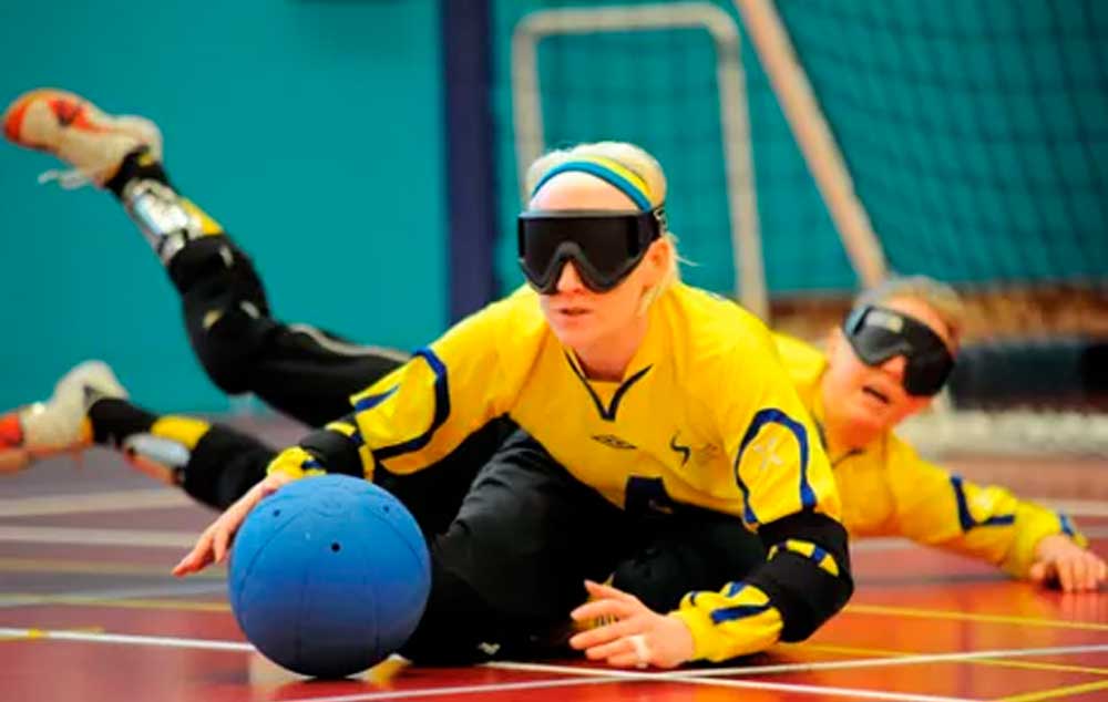 Goalball. Única modalidade criada exclusivamente para o paradesporto.