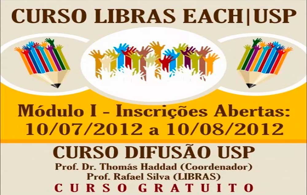 Curso gratuito de Libras na EACH USP