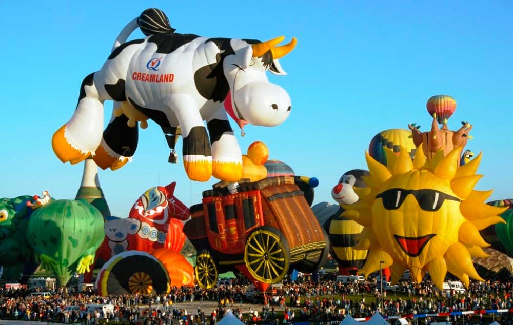 Children with disabilities fly in hot air balloon