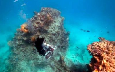 Surreal underwater wheelchair debuts in London