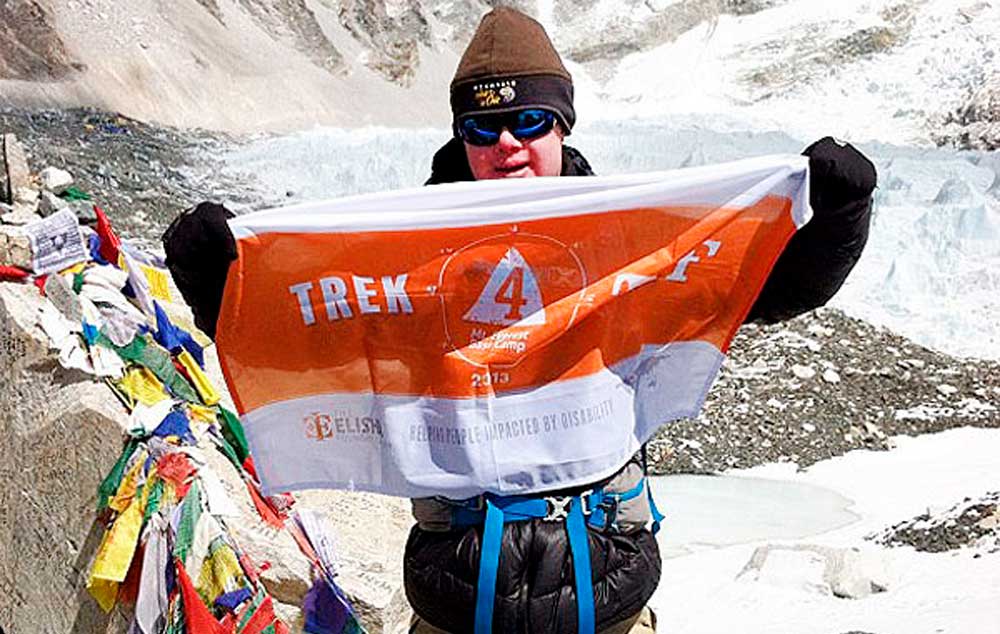 After 10 days, 17,000 feet and 70 miles, the Oregon teenager reached Mt. Everest's base camp in Nepal after climbing alongside his father Justin.