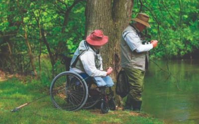 Wheeling in the big fish. Wheelchair can’t stop Dave from the big catch.