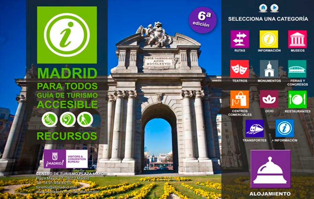 Madri para Todos - Guía de Turismo Accesible. Información de construir una hoja de ruta de su viaje.