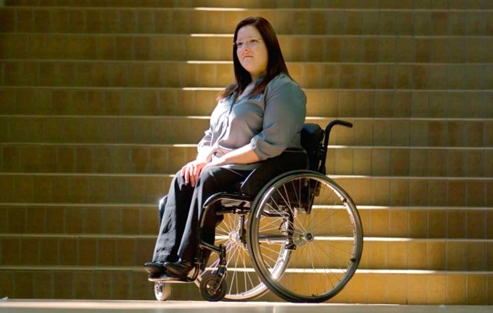 Stéphanie Gélinas in Montreal. She works for Keroul, where she helps wheelchair users and travel agents learn about what is available to travelers in wheelchairs.