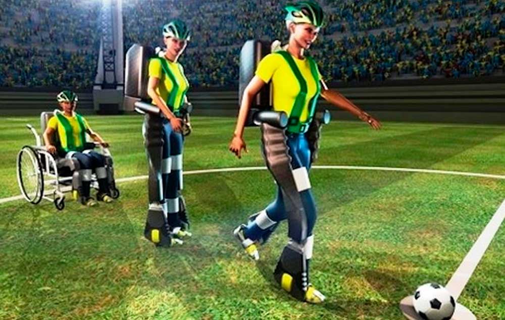 Aparelho pode fazer paraplégico dar pontapé inicial da Copa de 2014.