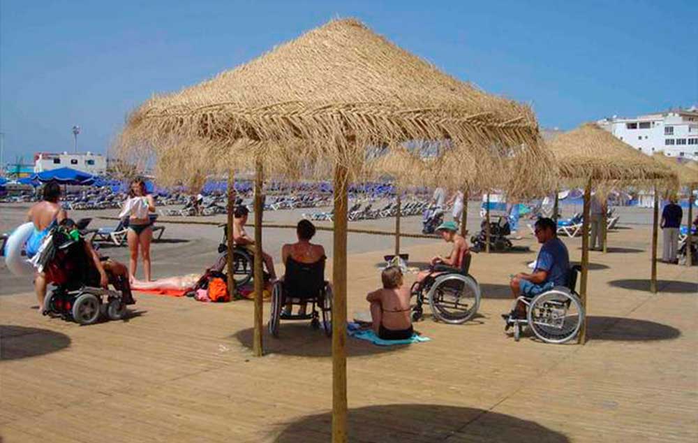 Los Cristianos Beach physically handicapped accessible area