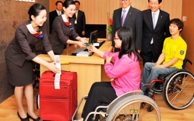 Asiana Airlines lounge for disabled passengers at Incheon International Airport