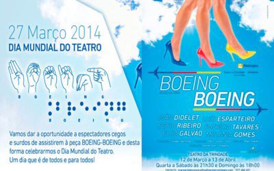 Espectáculo “BOEING BOEING” oferece sessão especial de inclusão no Dia Mundial do Teatro