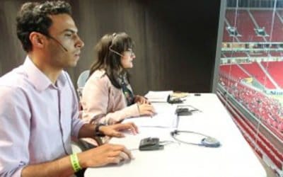 Teste para audiodescrição no estádio Mané Garrincha