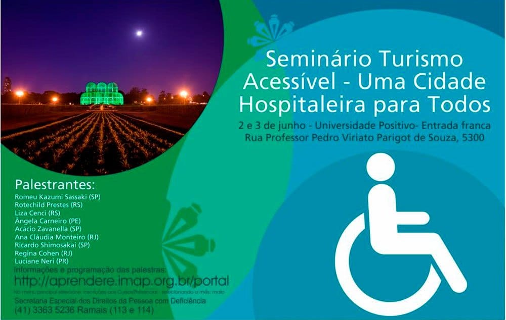 Cartaz do Seminário Turismo Acessível – Uma Cidade Hospitaleira para Todos