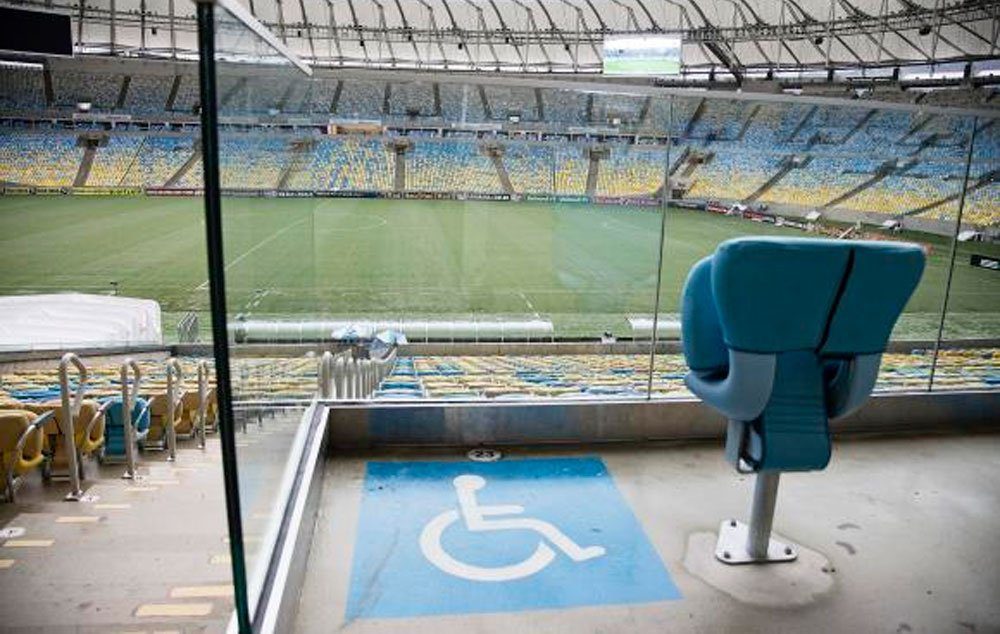 Estádio da final da Copa, o Maracanã tem 627 lugares para pessoas com mobilidade reduzida, 111 para cadeirantes e 101 para obesos