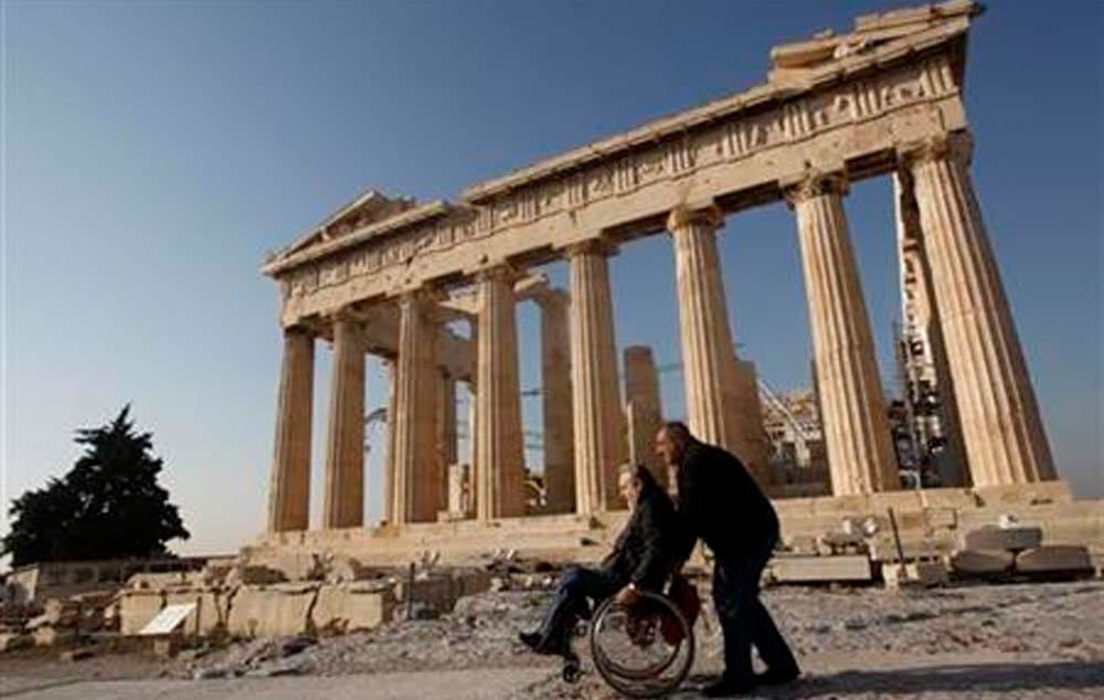 Wheelchair user at the Parthenon