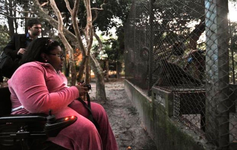 Josi Bach se encantou com os animais do passeio ecológico no Parque Estadual