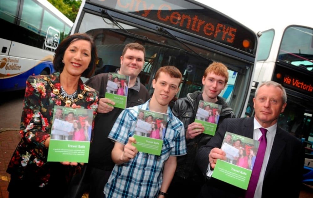 North West launch of the new DRD Travel Safe Guide at the Foyle Street Bus Station as part of learning disability.