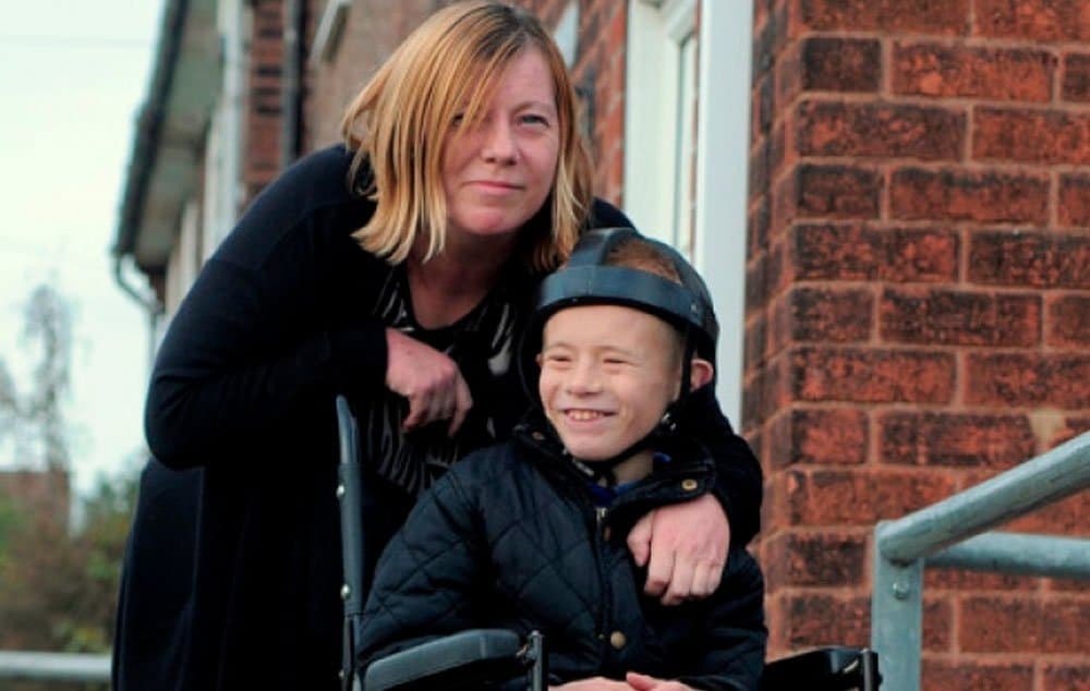 Sharon Parsons and her disabled son James has hit out after she was told he could not board a bus because he was in a wheelchair.