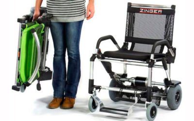 Ultralight Electric Wheelchair Folds Up Like a Lawn Chair