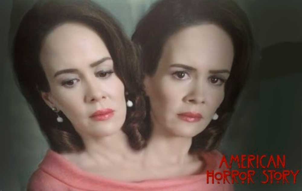 As personagens Betty e Dot da atriz Sarah Paulson de "American Horror Story"