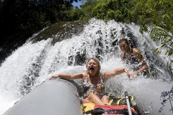 Marie-Odile durante a sua viagem para Bonito, no Mato Grosso