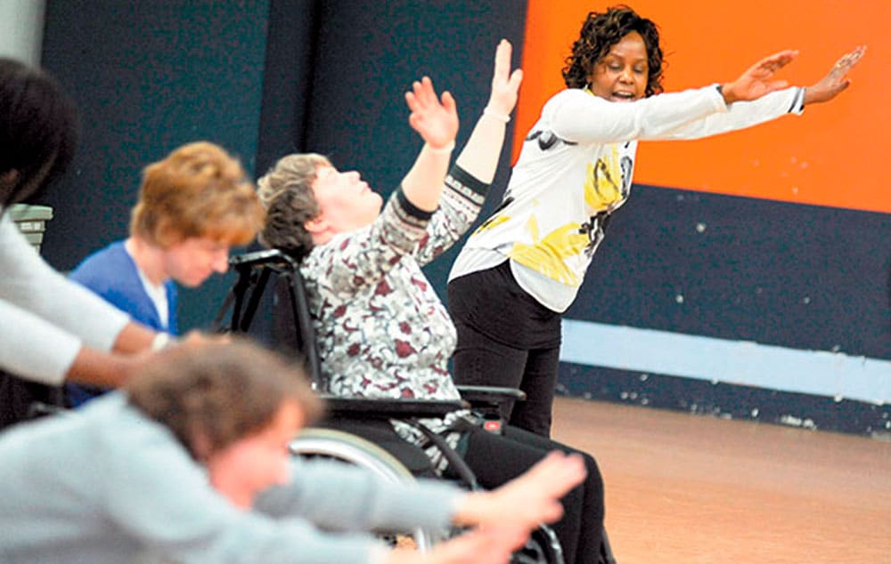 Wheelchair-users hit the dancefloor on Wednesday and learned some new moves.