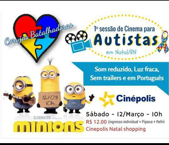 Primeira sessão de cinema para Autistas em Natal