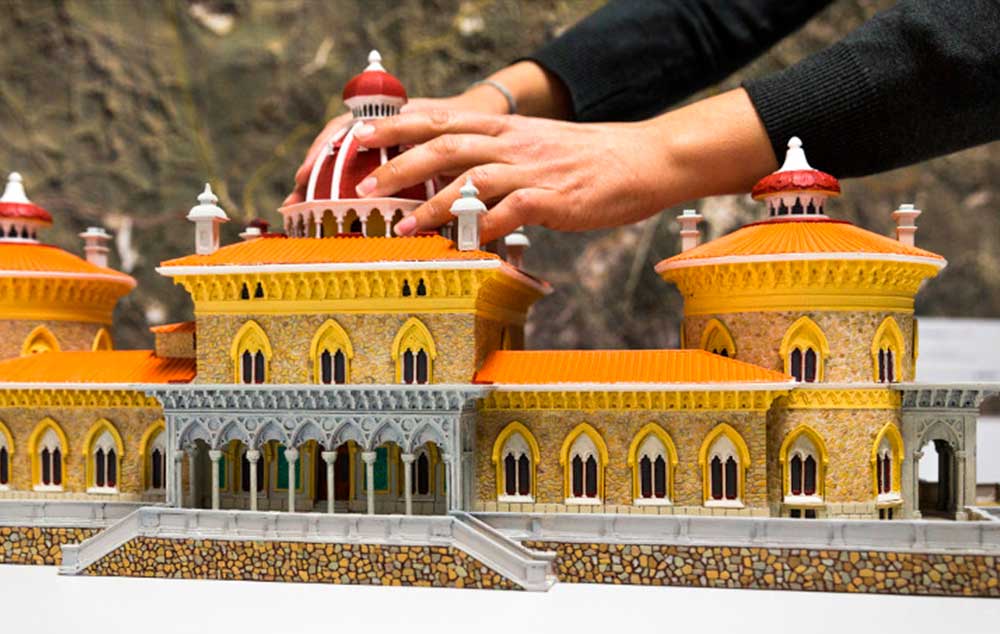 O modelo tridimensional do Palácio de Monserrate, que permite aos visitantes cegos tocar e conhecer melhor a volumetria do edifício