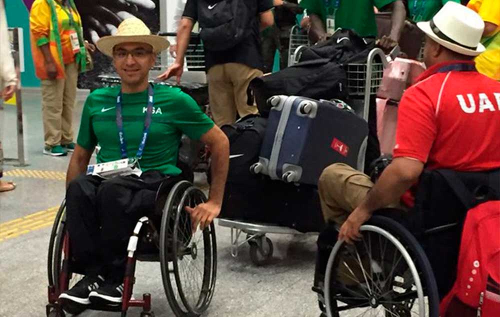 Atletas paralimpicos chegando ao Rio de Janeiro e movimentando o aeroporto Galeão