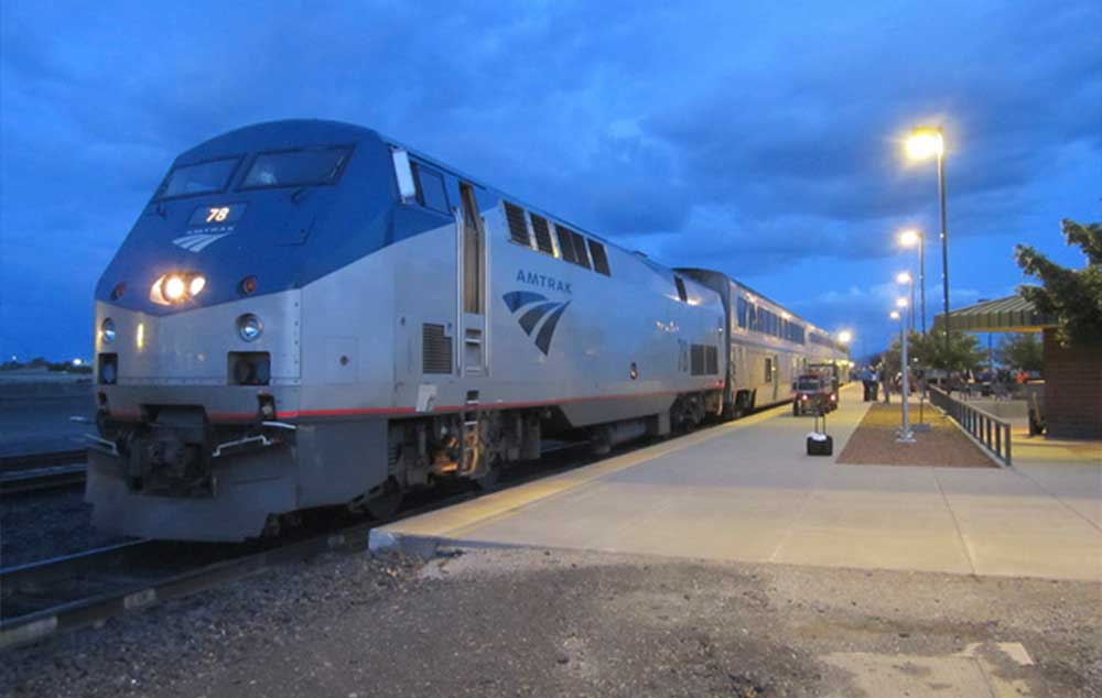 Alas, there's no mention of handicapped facilities on Amtrak's site