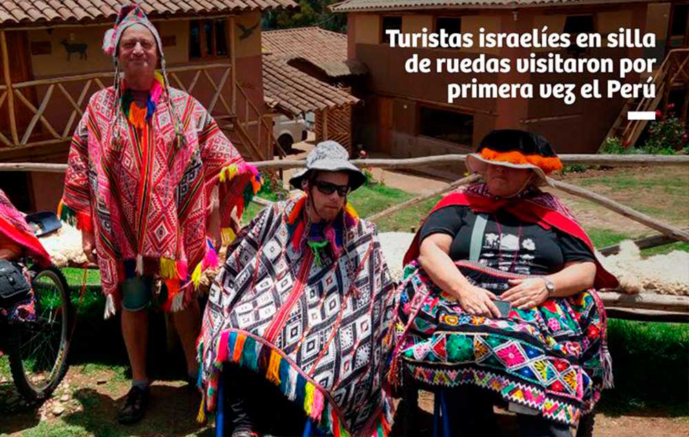 Grupo de turistas israelíes en sillas de ruedas visitó por primera vez Paracas,  Machu Picchu y el lago Titicaca