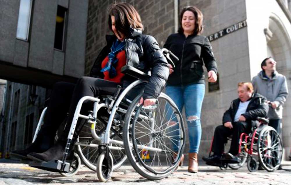 An “eye opening” journey across Aberdeen by wheelchair.