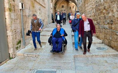 Jerusalem Old City wheelchair friendly. 90 percent of the streets were renovated.