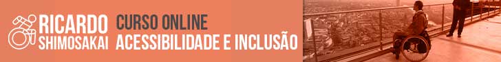 Banner comprido horizontal do Curso Online Acessibilidade e Inclusão